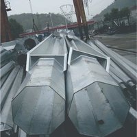 Polygonal High Mast Light Poles - Mild Steel, 9-32 Meters Height, Silver Color | Ideal For Road And Garden Use