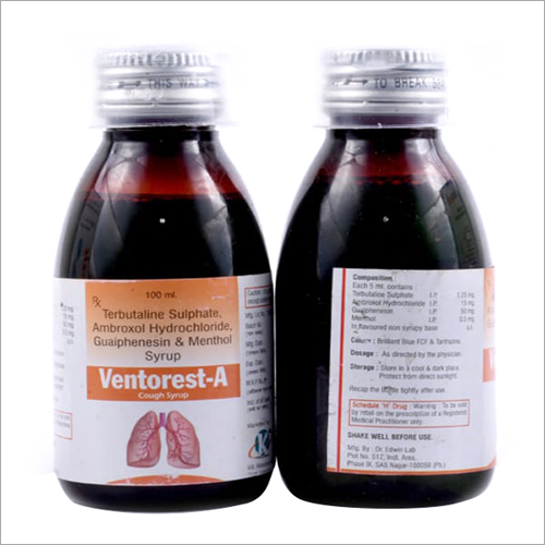 100ml Terbutaline Sulphate Ambroxol Hydrochloride Guaiphenesin And Menthol Syrup