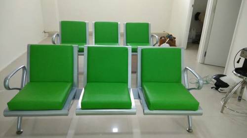 Waiting Chair - Fabric, Steel Frame | Green Color, Easy to Clean, Eco-Friendly