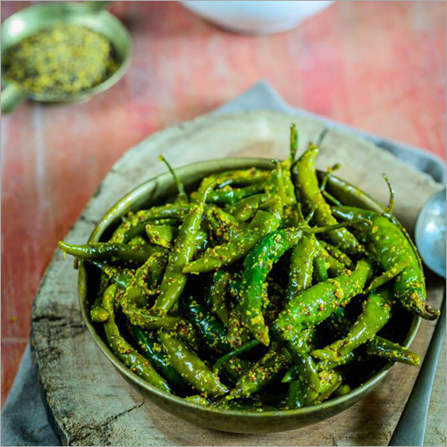 Chilli Pickle - 250g Airtight Container, Green Pickle with Chillies & Spices | Pungent Taste, 12 Months Shelf Life, Ideal for Enhancing Dishes