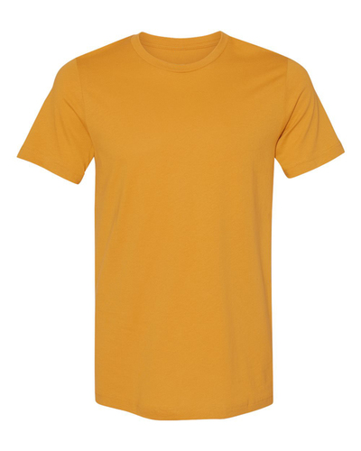 Mustard Yellow Bio-Wash Cotton T-Shirts for Men - 100% Cotton, Sizes S-XL, Half Sleeve, Plain Pattern, Can be Printed, Stylish and Comfortable