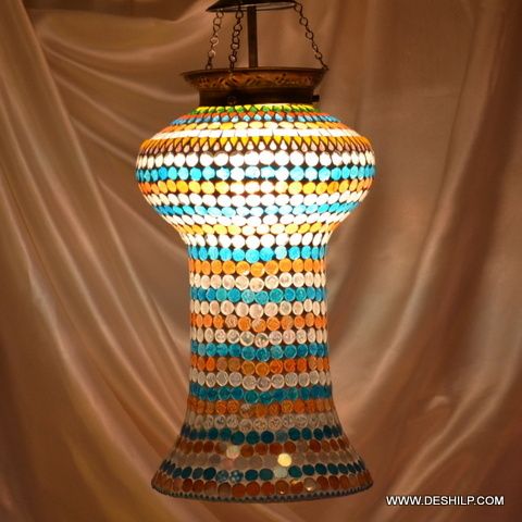 Multi Mosaic Glass Wall Hanging Lamp