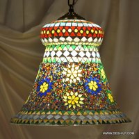 Handicraft Decor Glass Wall Hanging Lamp