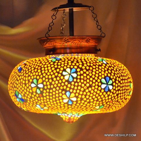 Yellow Effect Mosaic Wall Hanging