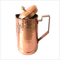 Round Hammered Copper Jug