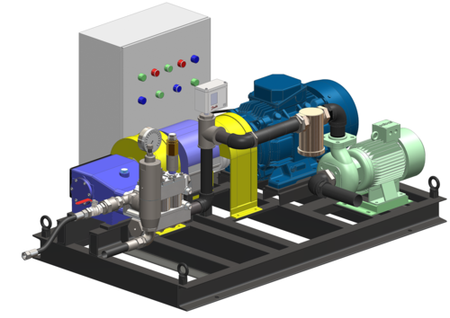 Triplex Plunger Hydro Test Pump, Flow Rate : 5 to 445 LPM