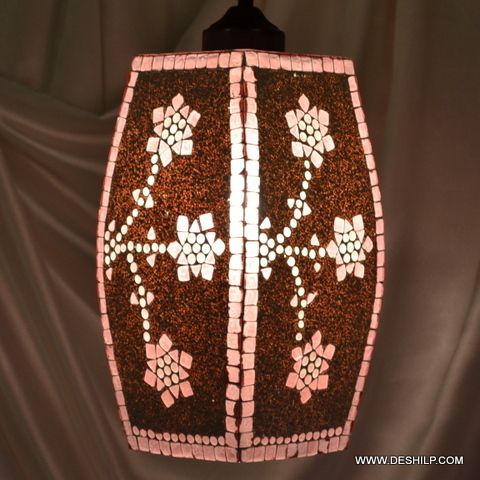 Dholak Shape Glass Wall Hanging