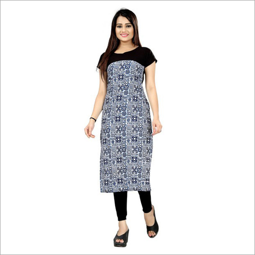 Available In All Colors As Per Client Request Ladies Printed Cotton Kurtis