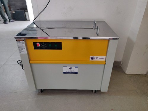 Industrial Strapping Machine - Polypropylene, 900x575x780 MM | Semi-Automatic, Adjustable Tension, 110 Kg, 6-15 MM Strap Width, 0.55 KW Power