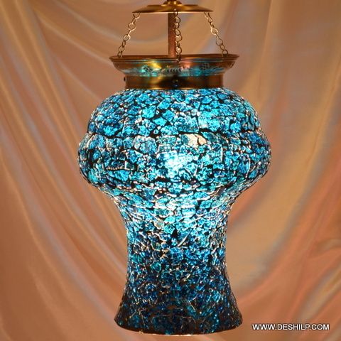 Blue Mosaic Glass Wall Hanging