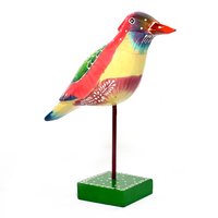 Indian Handmade Colorful Wooden Painted 2 Bird Set