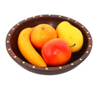 Designer Decorative Indian Handmade Brass Fitted Wooden Bowl