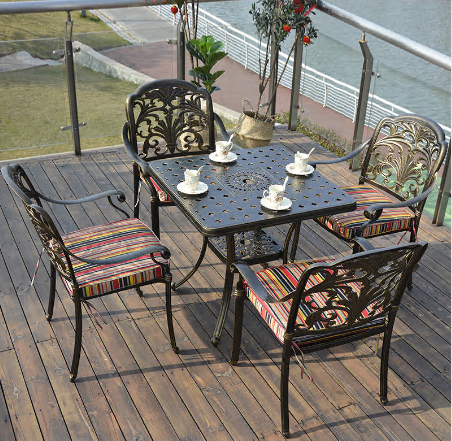 4 1 Cast Aluminum Patio Table And Chair Sets With Cushions At Price Range 0 5 9999 Usd Piece In Shanghai Globaltrade