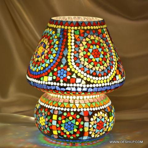 Table Top Multicolor Mosaic Handmade Glass Wall Hanging - Design: Modern Art