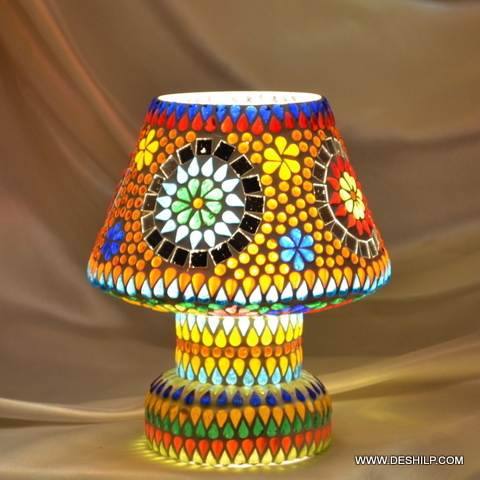 Small Mosaic Glass Table Lamp