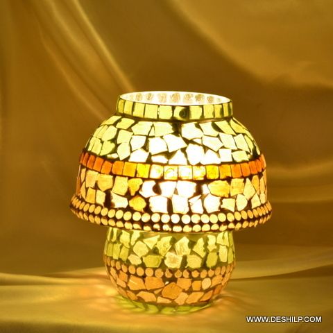 Yellow Slandered Light Glass Table Lamp