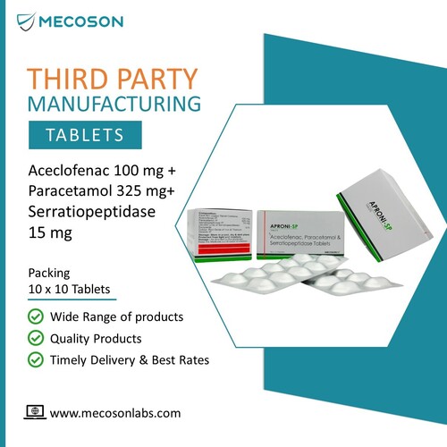 Aceclofenac, Paracetamol & Serratiopeptidase Tab.