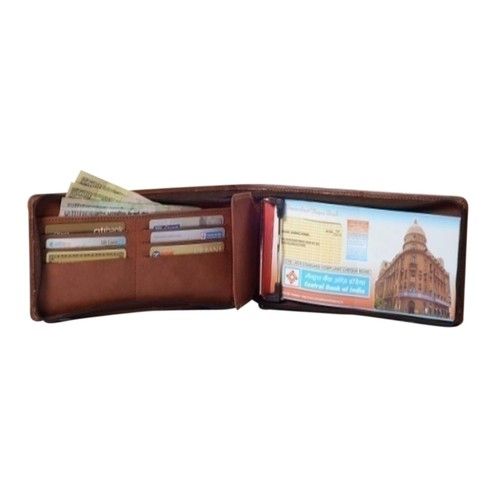 Brown Leather Cheque Book Folder