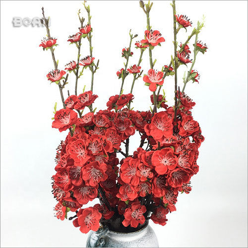  Chinese Hotel Artificial Flower Silk Red Pink Plum Blossom