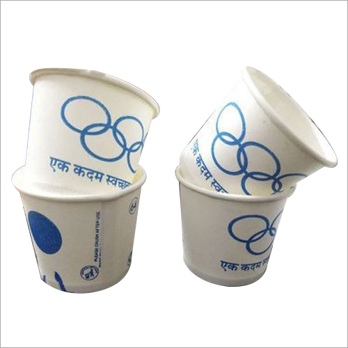 Eco Friendly Printed Paper Cup - Paper, 50 ml, White | Eco-Friendly, Disposable, Printed, Lightweight, Smooth Surface Finish in Pack of 100 Pieces