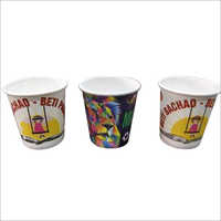 210 Ml Printed Paper Drinking Cup - Paper Material, 210 Ml Size, Multicolored Print | Eco-friendly, Disposable For Events And Parties, Leakproof Design