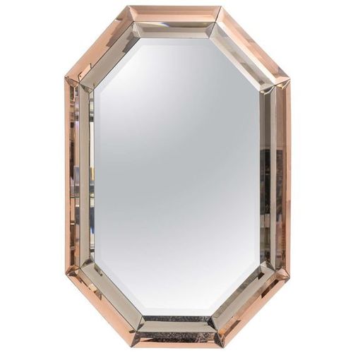 Decorative Wall Mirror - Glass Framed , Transparent Color with Metal Accents for Cosmetics Use