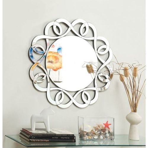 Decorative Wall Mirror - Glass Material, 2-6 Millimeter Thickness, Transparent Color, Round Shape - Elegant Home Decor