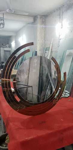 Decorative Wall Mirror - Round Transparent Glass with Metal Accents | Elegant Decorative Design for Stylish Interiors