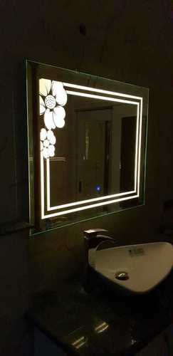 High Quality Sensor Mirror - Glass, 2-6 mm Thick, Transparent Finish | Elegant Rectangular Design for Luxurious Bathrooms