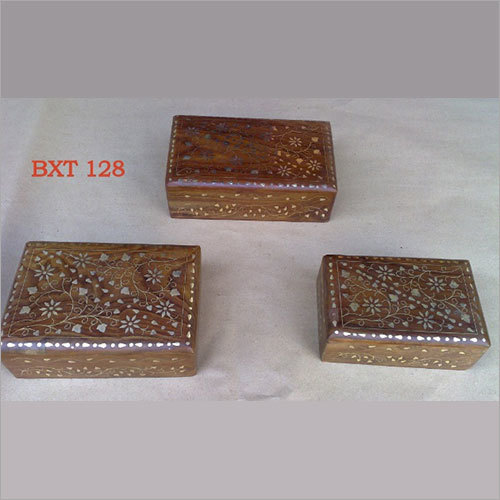 Sheesham Wood Jewellery Utility Box Set Of 3pcs