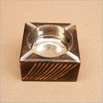 Square Wood Ash Tray