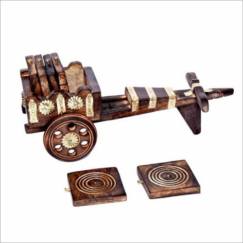 Mango Wood Coaster Cart