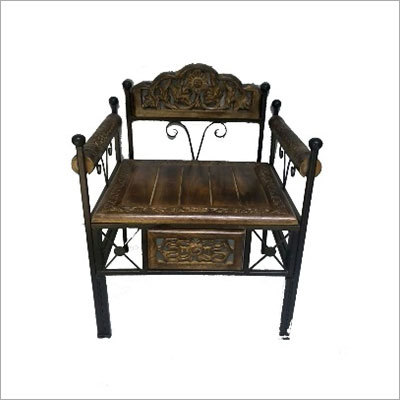 Mango Wood & wrought Iron Sofa