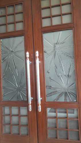 Decorative Door Art Glass - Laminated, 20 mm Thickness, Transparent | Hollow, Flat, Heat Reflective Coated Glass for Cabinet, Door & Window Usage