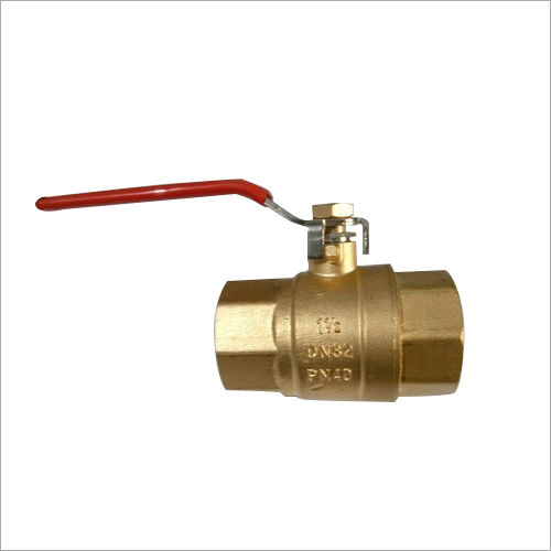 Golden And Red Heavy Brass Ball Valve