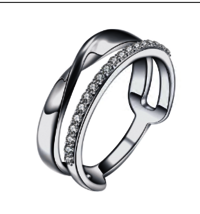 Wholesale Silver Jewelry Asymmetry Ring