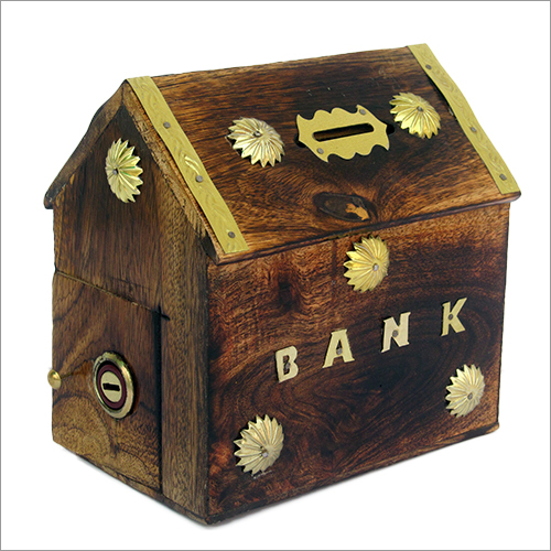 Polished Wooden Money Bank