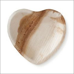 Heart Shaped Areca Leaf Plate