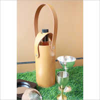 Leather Wine Case - Leather, Secure & Discreet Design, Beige Color | Ideal Gift For Hotels, Durable & Quality Assured By Experts