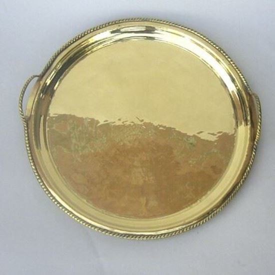 Brass Tray With Two Round Handle
