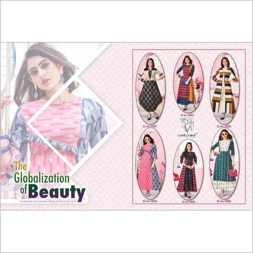 Designer Handloom Cotton Ikkat Long Kurti