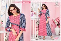 Designer Handloom Cotton Ikkat Long Kurti