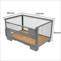 Wooden Base Mesh Box
