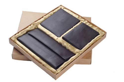 Brown Leather Gift Set