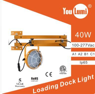 LED Loading Dock Light 40W Double Arms 110LM/W 360