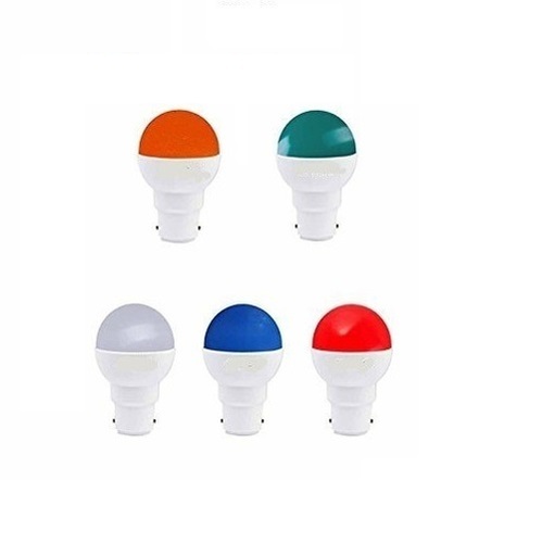 0Watt LED Bulb - Pack of 5, Warm White (2700-3200K), Multicolour 144 Lumen, 1-Year Warranty, Long-Lasting Night Lamp for Decorative Applications