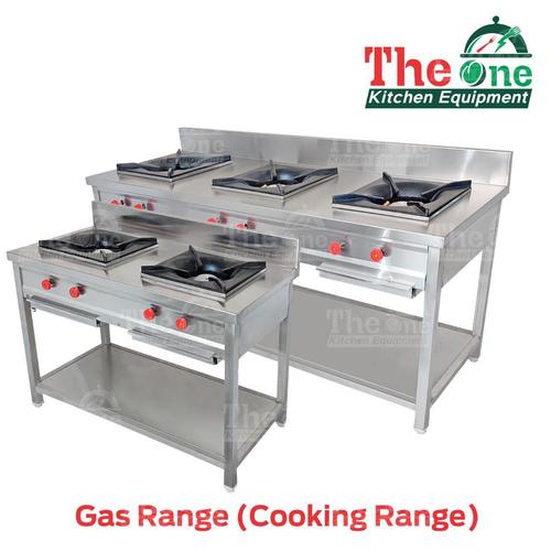 Gas Range - Stainless Steel, Semi-Automatic, Square Shape | 220 Volt, 1 Year Warranty, Ideal for Hotels