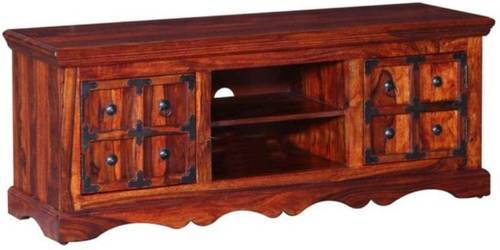 Fn solid sheehsam wood Entertainment unit with iron work