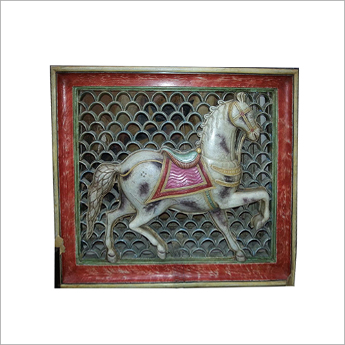 Grey & Red Horse Sculpture
