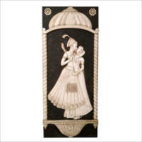 White & Black Marble Man Woman Sculpture